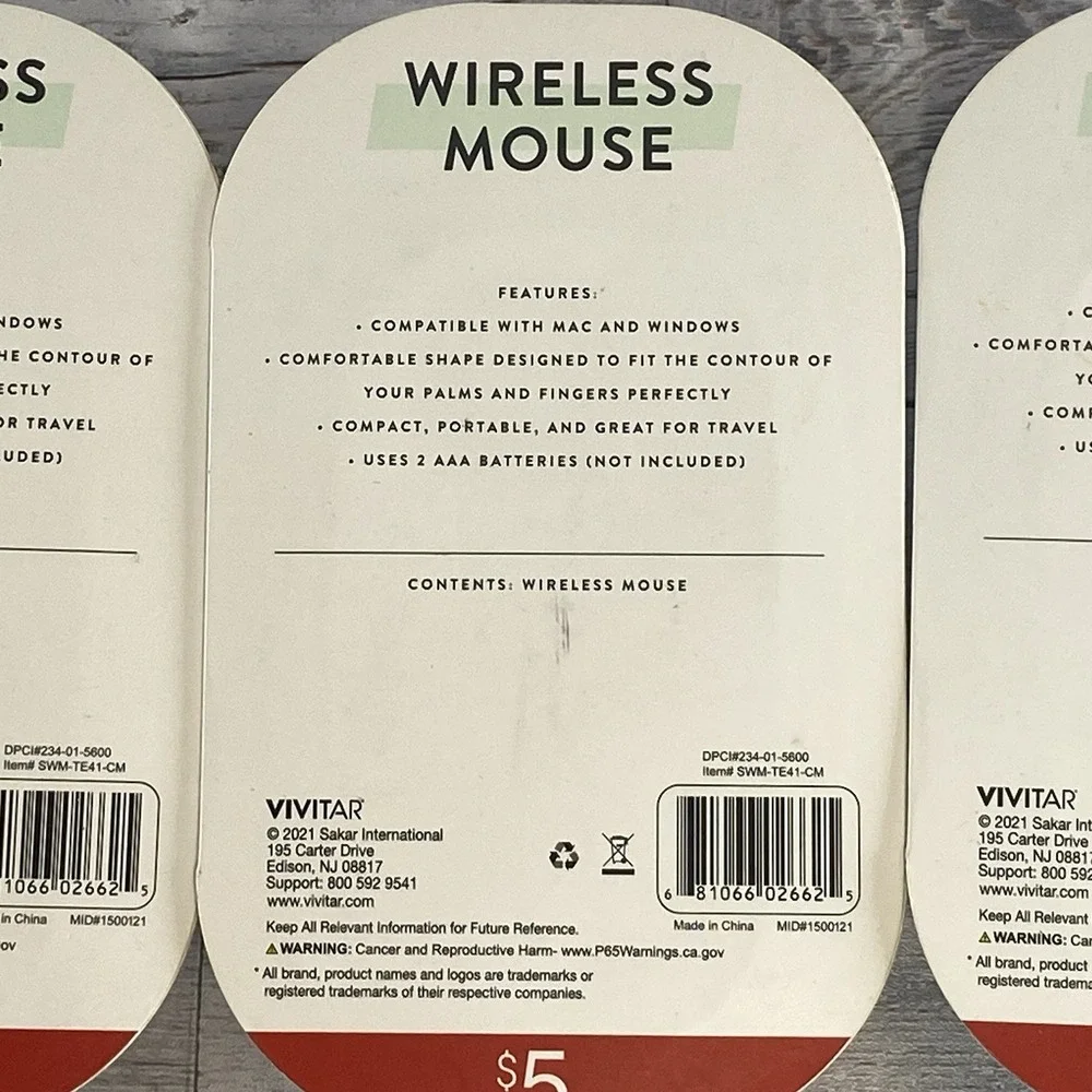 Vivitar Wireless Mouse Green Camo Compatible Mac Windows Travel Sealed Lot Of 4